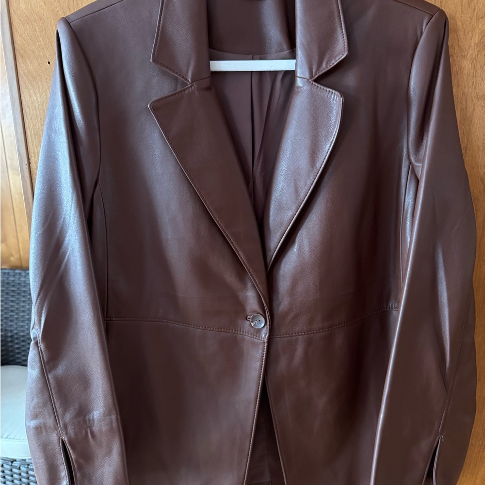 Vegan leather blazer jacket!
